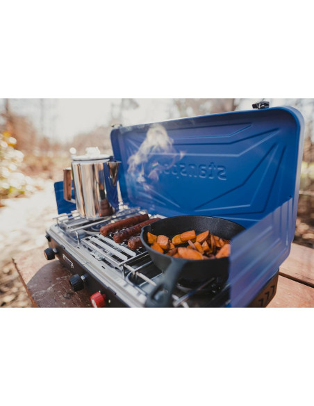 Estufa de Campamento Stansport 2 Quemadores + Parrilla 6.84kg