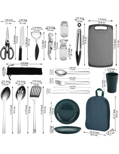 Juego de Utensilios de Cocina para Camping Berglander - 23 Piezas 2
