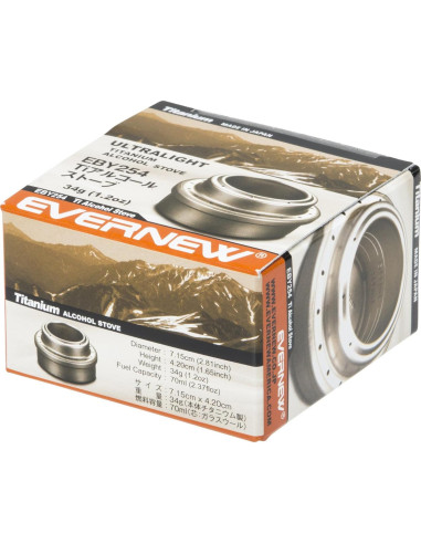 Estufa de Alcohol Titanio Evernew EBY254 70ml Camping