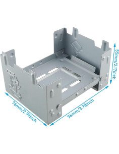 Estufa de bolsillo portátil plegable de metal para exteriores 2