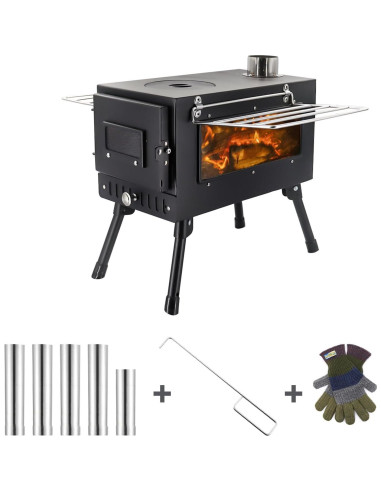 Estufa de Camping SOTECH Plegable 8.75kg con Chimenea