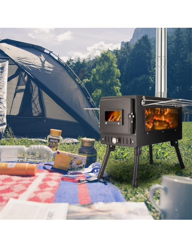 Estufa de Camping SOTECH Plegable 8.75kg con Chimenea