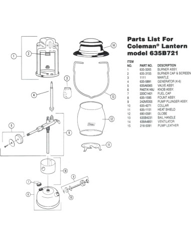 Kit de Émbolo de Bomba Coleman 242M5305 con Copa de Cuero