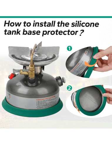 Base de Silicona para Tanque de Keroseno Coleman Verde