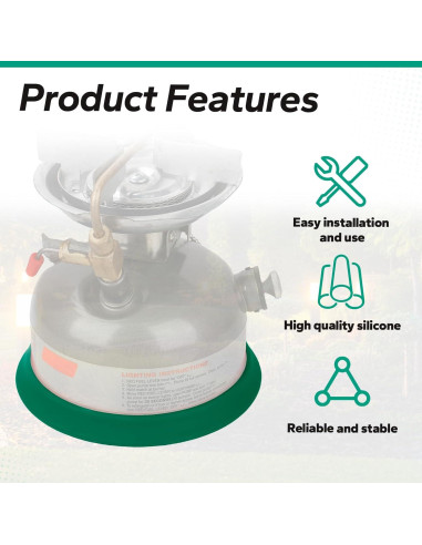 Base de Silicona para Tanque de Keroseno Coleman Verde