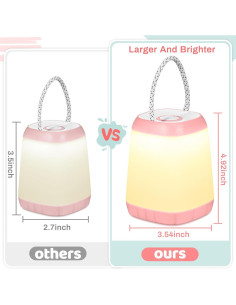 Linterna de Camping LED VIHOSE 6 Pcs 12.4x9.6 cm Luz Portátil 2