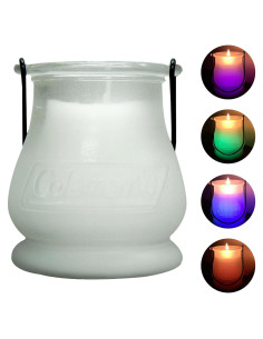 Vela LED Citronela Coleman 8oz Cambia Color Exterior