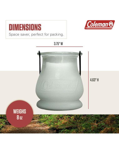 Vela LED Citronela Coleman 8oz Cambia Color Exterior