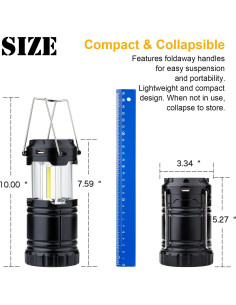 Paquete de 4 Linternas LED TANSOREN Recargables USB Solar 2
