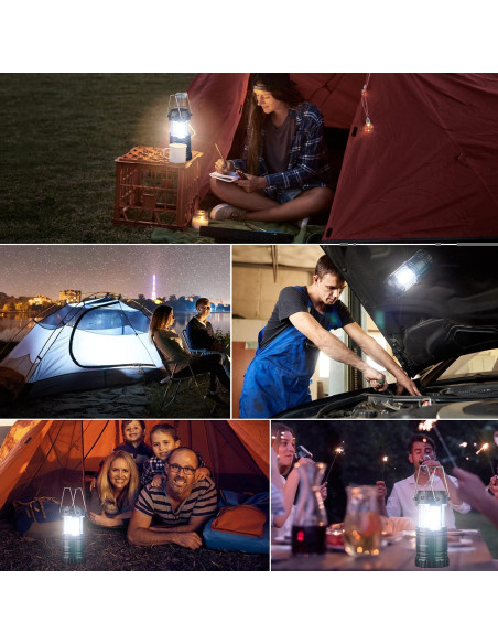 Paquete de 4 Linternas LED TANSOREN Recargables USB Solar