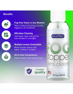 Spray Antivaho Purity Fog Stopper 59ml - Limpiador de Lentes 2