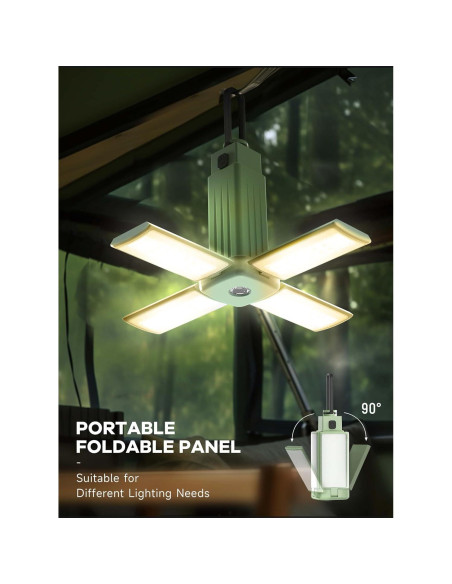 Linterna de Camping Recargable DRFX 2000LM 4 Modos Luz Plegable