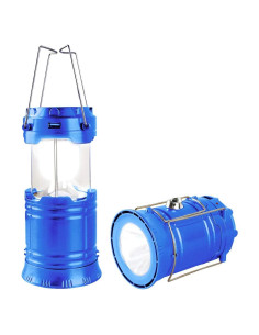 Linterna de Camping LED Censinda 5800 Solar y Recargable Azul