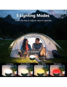 Linterna de Camping LED JOYEKY 8400mAh RGB Impermeable 2