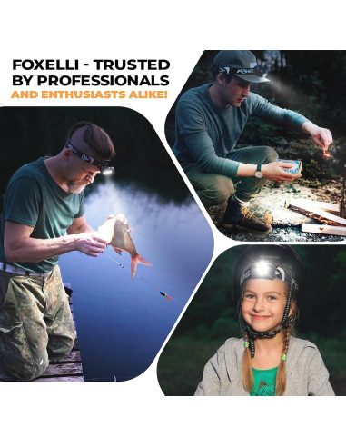 Linterna Frontal LED Foxelli MX10 Rosa Neón 160 Lúmenes