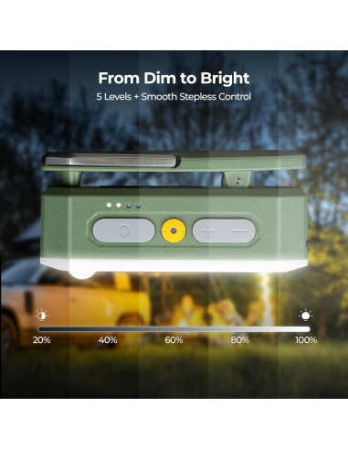 Linterna de Camping BougeRV CL02 Recargable 3200mAh IP65