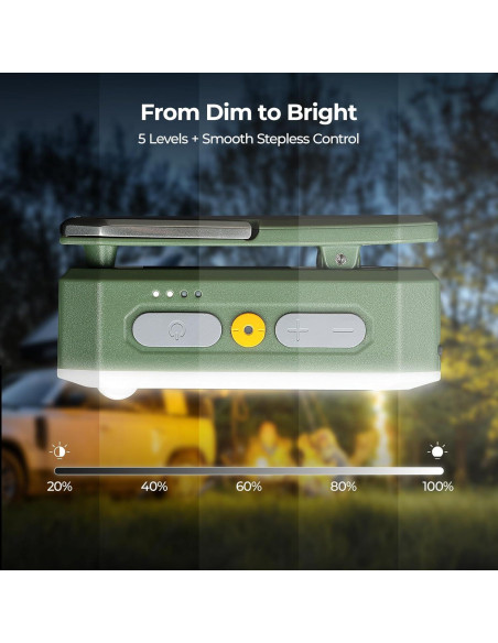 Linterna de Camping BougeRV CL02 Recargable 3200mAh IP65