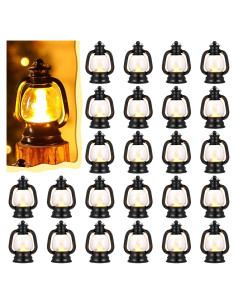 24 Linternas Decorativas Mini Ferraycle Vintage 10.16 cm Negras