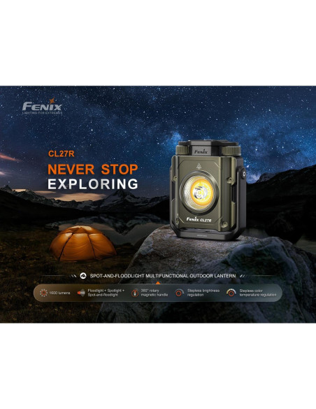 Linterna Recargable EdisonBright Fenix CL27R 1200 Lúmenes