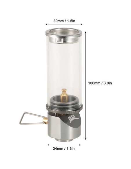 Lámpara de Camping Lixada Butano 10.4 cm Ajustable
