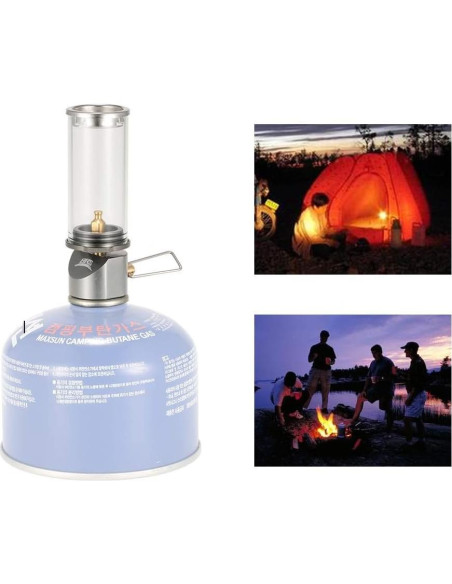 Lámpara de Camping Lixada Butano 10.4 cm Ajustable