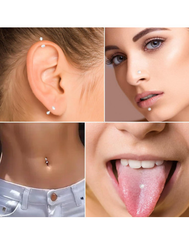 Retenedores Transparentes para Piercings - 20 Piezas 12mm