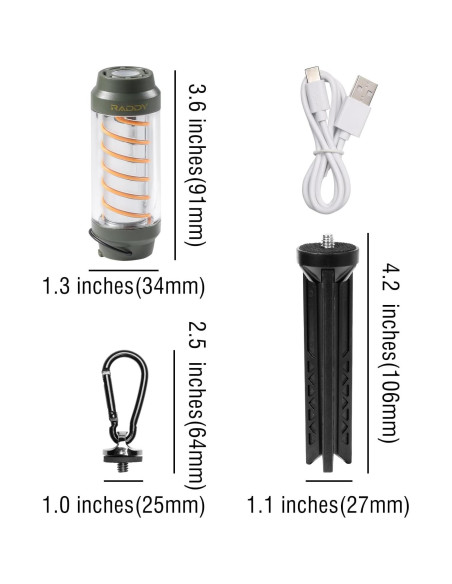 Linterna Recargable Raddy CL-1 IPX6 7 Modos de Luz 72g