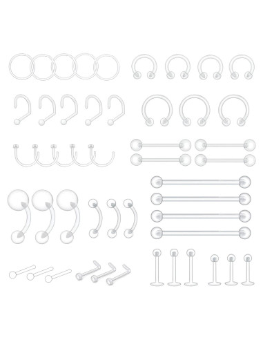 48 Retenedores de Perforación Bioflex Transparentes Multiusos