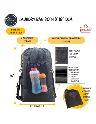 Bolsa de Mochila MYSUPOT Grande Negra para Sillas de Playa