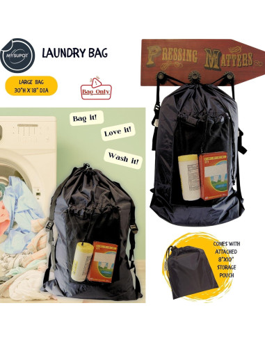 Bolsa de Mochila MYSUPOT Grande Negra para Sillas de Playa