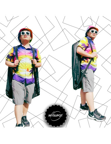 Bolsa de Mochila MYSUPOT Grande Negra para Sillas de Playa