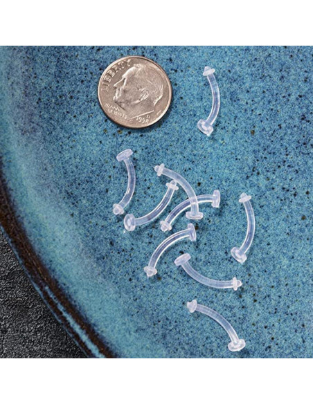 Set de 15 Aretes de Plástico Hipoalergénico FECTAS 14G 10mm