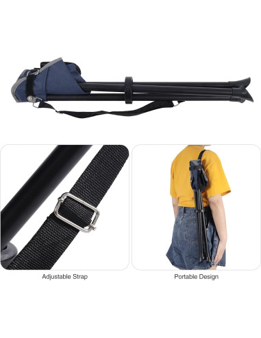 Taburetes de Camping Plegables REDCAMP 2 Paquetes Azul 100 kg