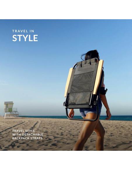 Silla de Playa Plegable Water Buffalo Bondi - 3 Posiciones, Portavasos