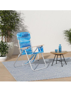 Silla de Playa Hi-Boy RIO Gear 4 Posiciones Rayas 43cm 2