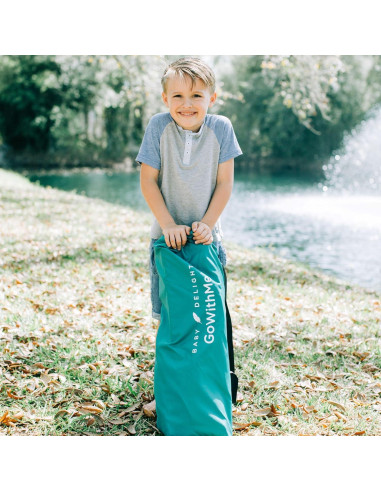 Silla Portátil Baby Delight Venture Verde Azulado con Capota Solar