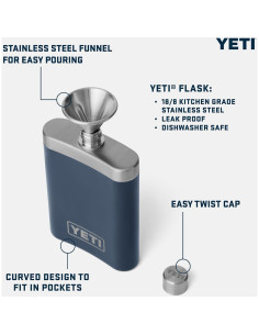 Frasco YETI 207 ml Acero Inoxidable con Embudo Negro 2