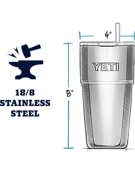 Taza Aislada al Vacío YETI 26 oz Verde Campamento con Pajilla