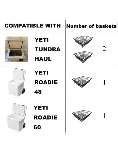 Cestas de Enfriador KDOWES para Yeti Tundra Haul - Paquete de 2