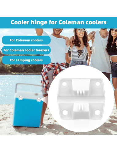 Kit de 4 Bisagras de Plástico para Cooler Gosknor con Tornillos