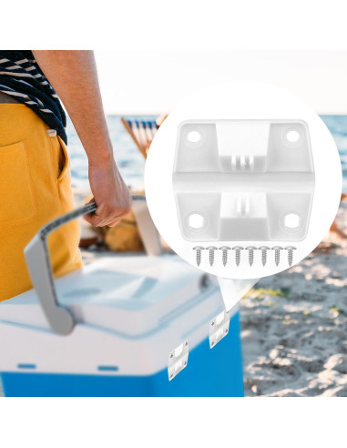 Kit de 4 Bisagras de Plástico para Cooler Gosknor con Tornillos