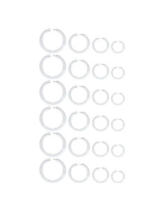 Retenedores Transparentes de Piercing MODRSA 16g 24 Piezas