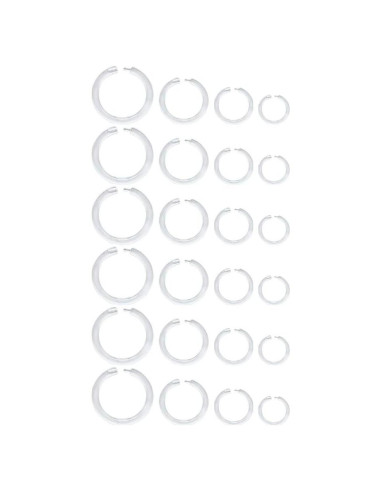 Retenedores Transparentes de Piercing MODRSA 16g 24 Piezas