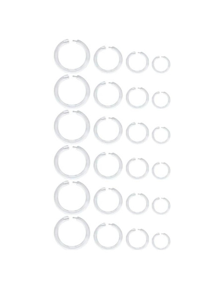 Retenedores Transparentes de Piercing MODRSA 16g 24 Piezas