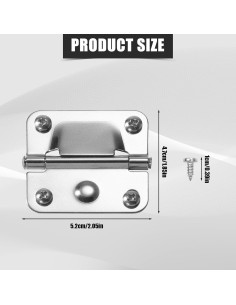 2 Bisagras de Acero Inoxidable para Cooler Gosknor con Tornillos 2