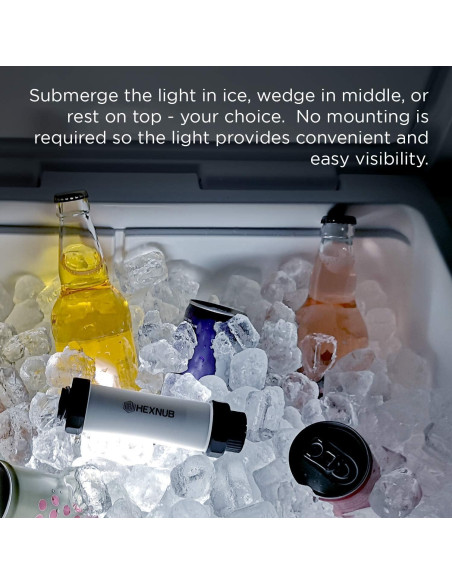 Caja de Luz LED Recargable HEXNUB para Enfriadores Impermeable
