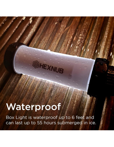 Caja de Luz LED Recargable HEXNUB para Enfriadores Impermeable