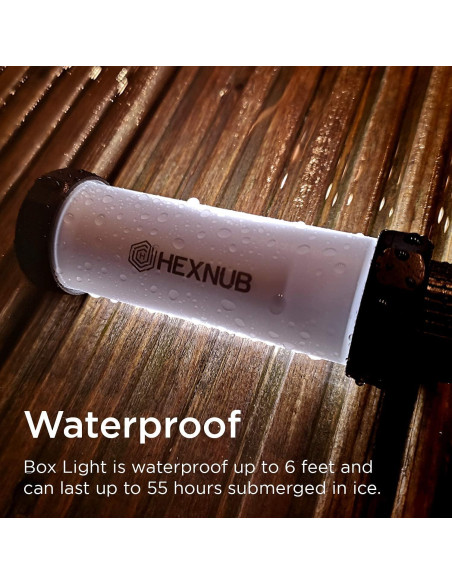 Caja de Luz LED Recargable HEXNUB para Enfriadores Impermeable