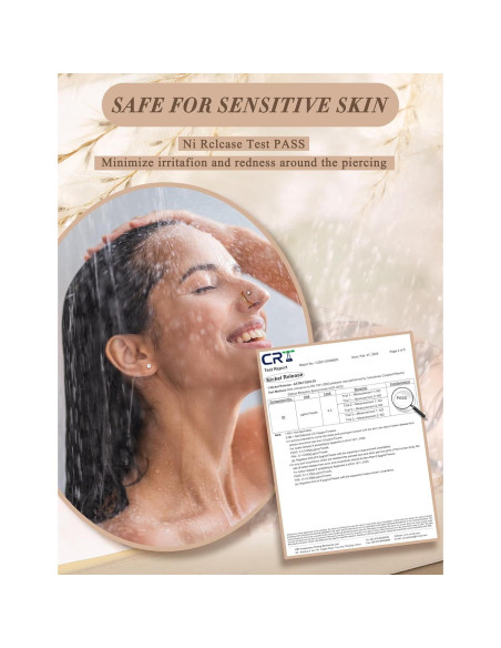 Anillos de Nariz JeryWe Oro 14K Hipoalergénico 20G - 12 Piezas