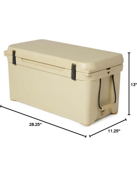 Cooler Engel ENG80 74L Rotomoldeado Resistente Color Tan